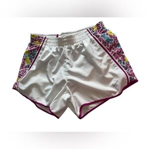 Nike Women's Dri-Fit Running Shorts- Milticolor/White